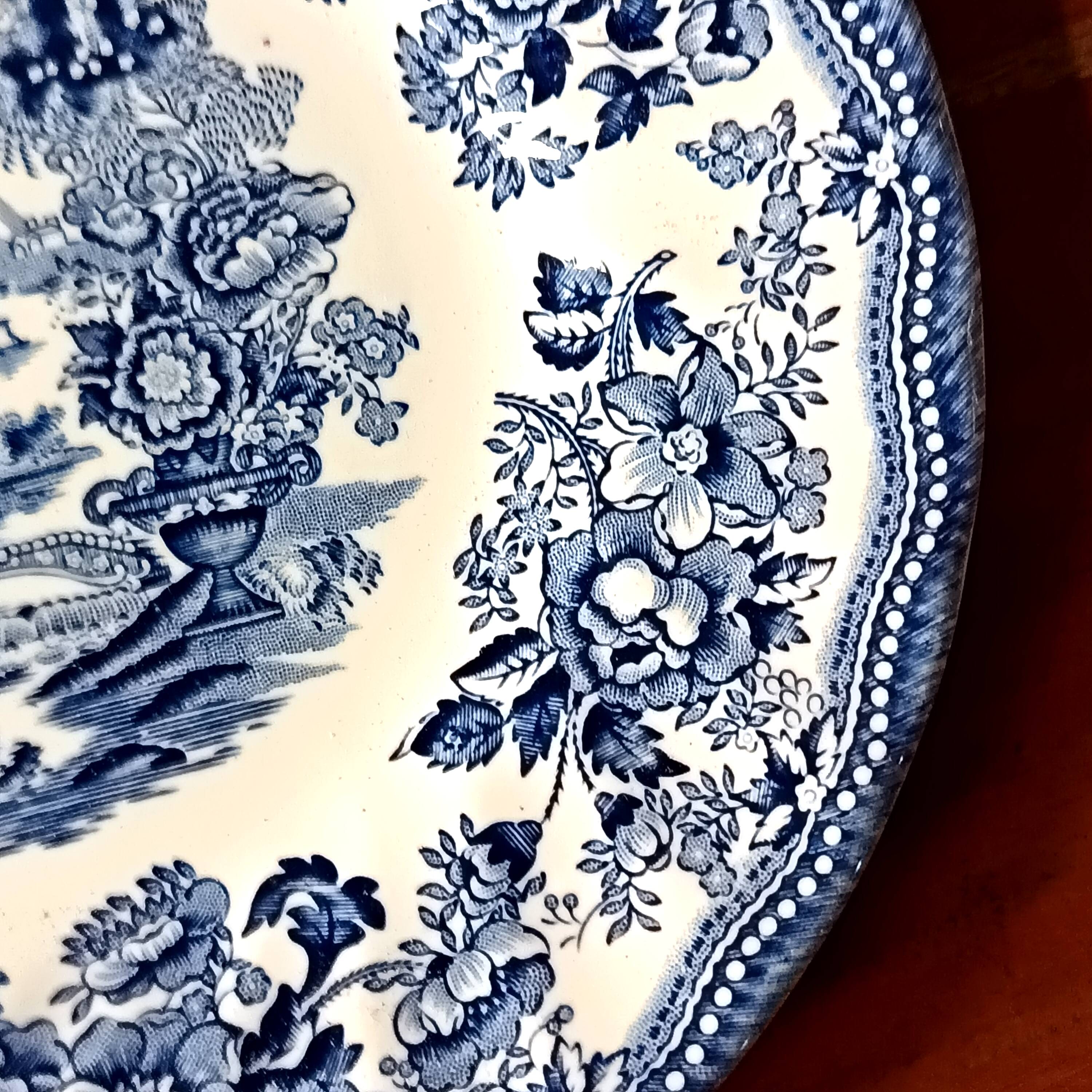 6 vintage ceramic dessert plates, churchill the georgian collecti