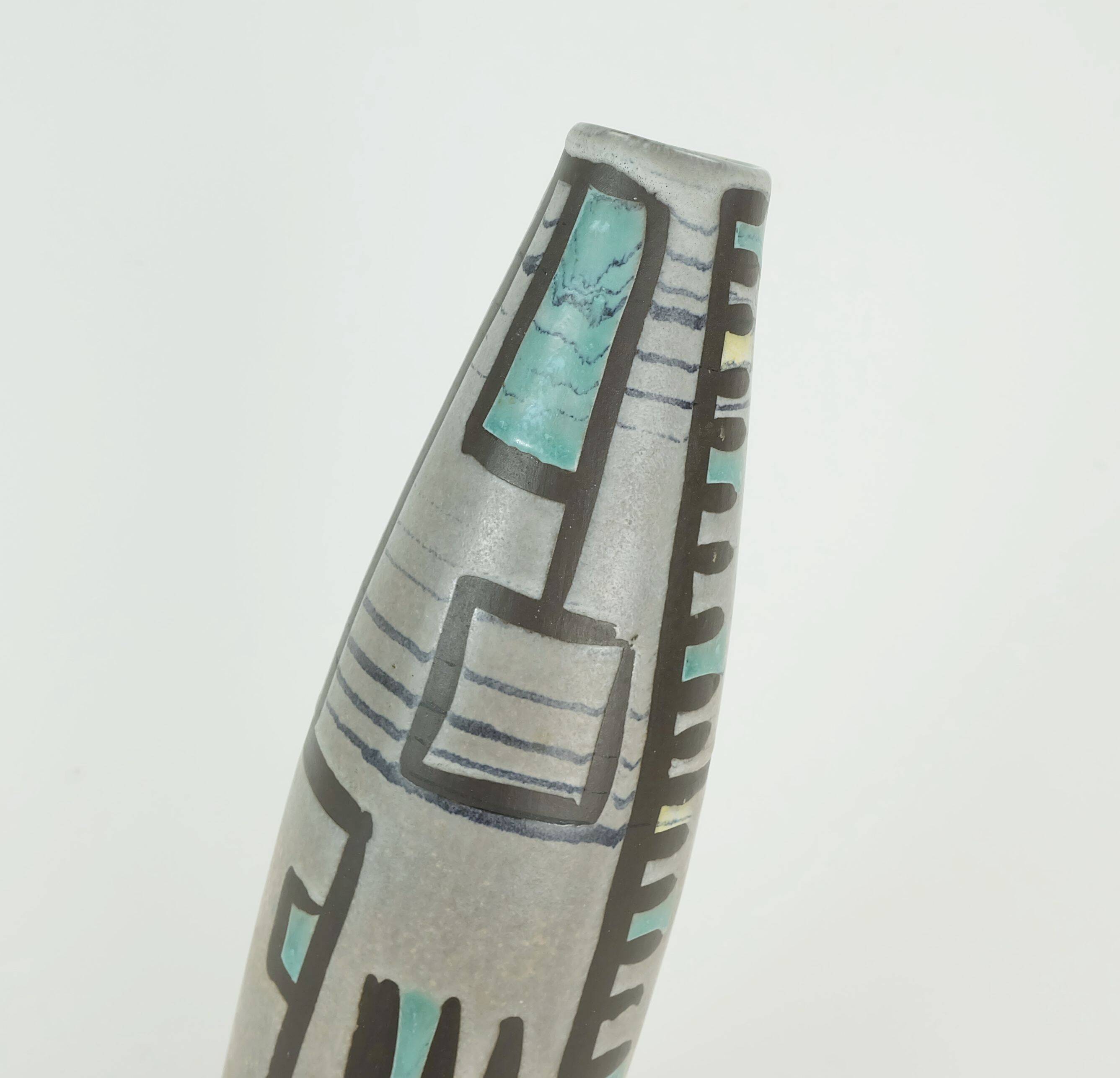Elegant mid century modern marei ceramic vase late 1950s model 123 32