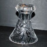 Vase évasé en cristal taillé de Bohème - taille riche en étoile 16cm