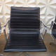 Vintage Leather Swivel Armchairs Ea108 by Charles and Ray Eames for Vitra