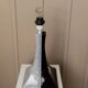 Black and White Ceramic Lamp - Handmade in Italy, Memphis Style Modern Bedside Light