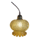 Textured amber pendant or portable lamp with pearl base