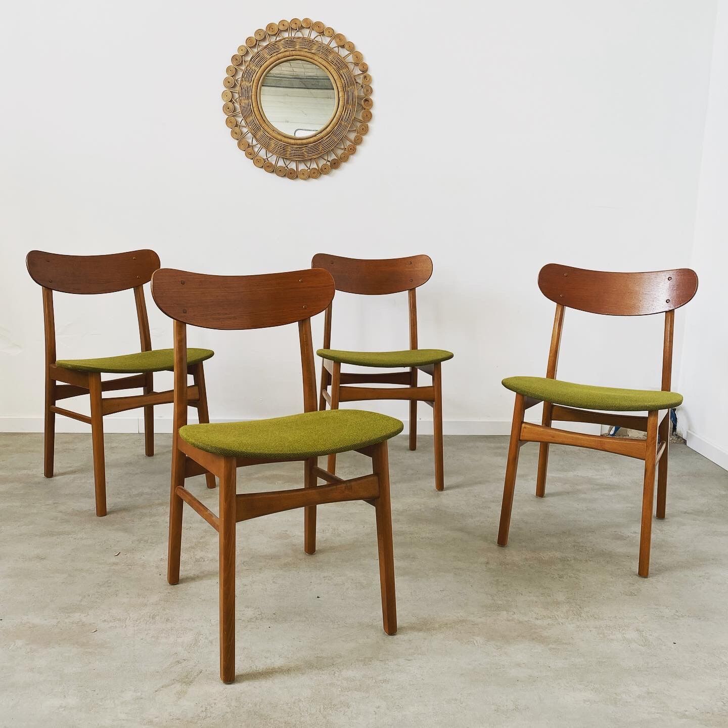 4 old vintage Scandinavian design chairs