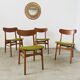 4 old vintage Scandinavian design chairs