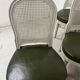 Set of seven Louis XVI style chairs in patinated beech, 20th century.
