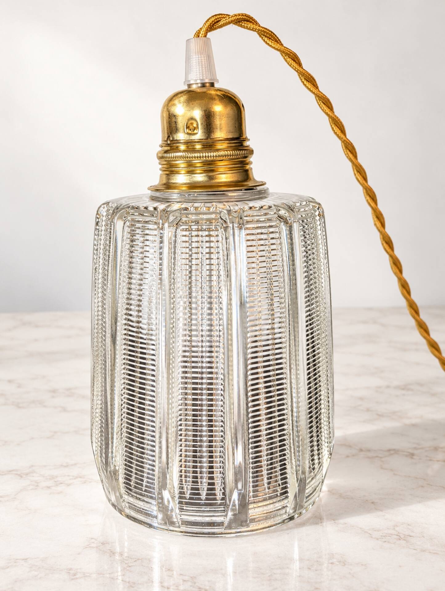 Thick glass lampshade – 1950s/60s