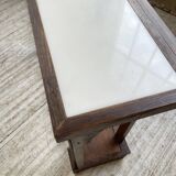 Oak console with white marble top 1970