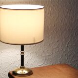 Black metal and brass lamp, 50s