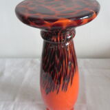 Orange and black vase