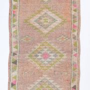 3x12 Blush Pink Vintage Runner Rug, 92x355Cm