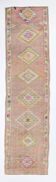 3x12 Blush Pink Vintage Runner Rug, 92x355Cm