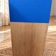 Commode ancienne en chêne – Bleu Nila & laiton