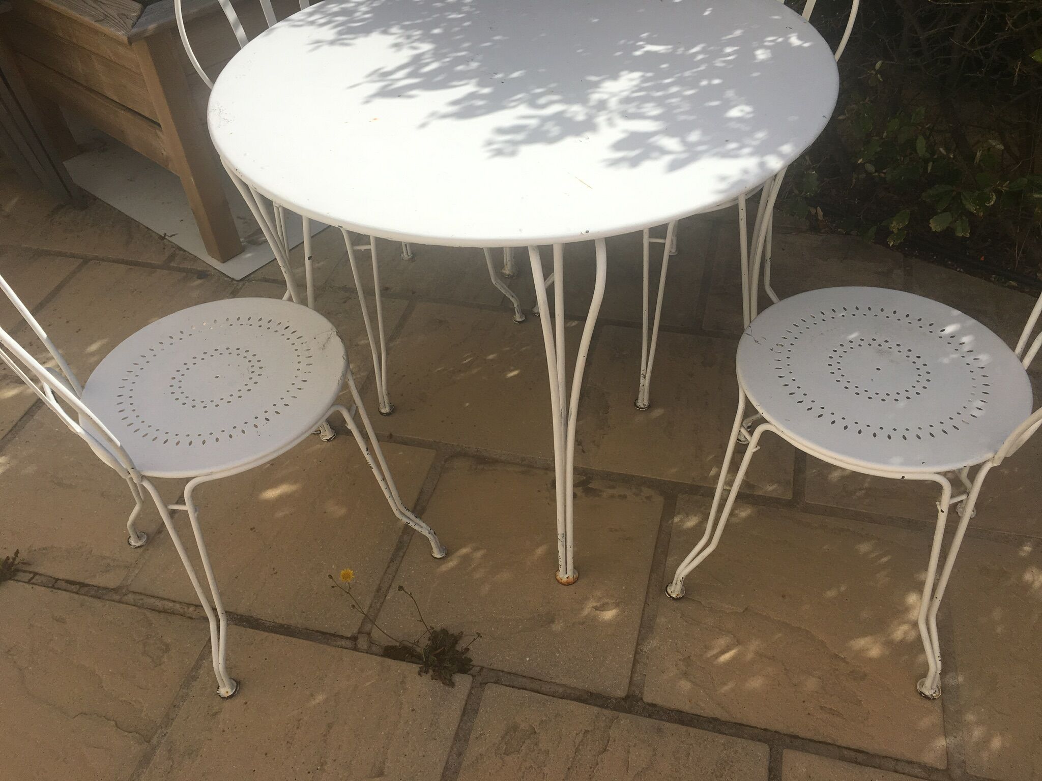 Wrought iron garden furniture