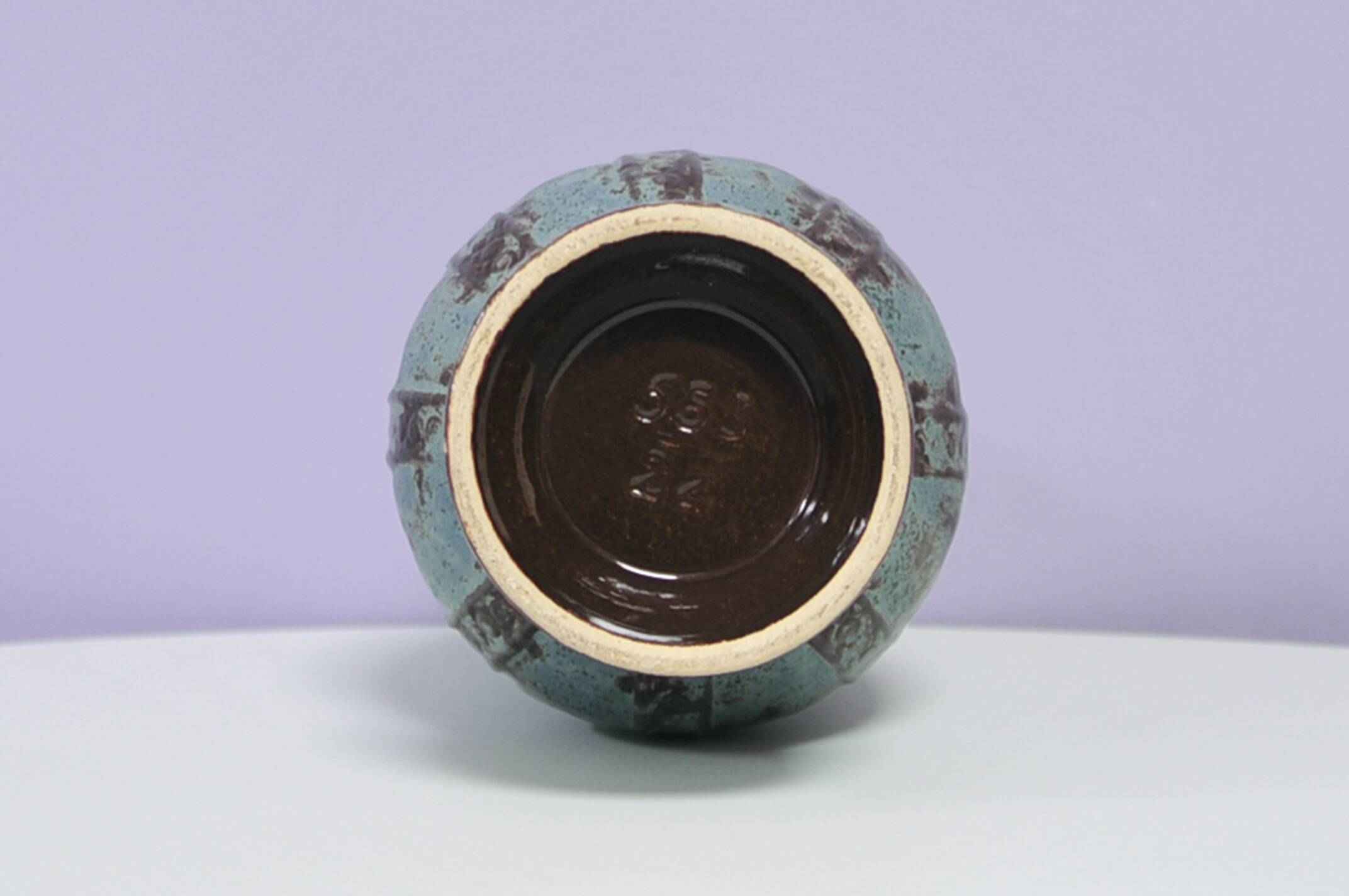 Blue & brown West Germany vase