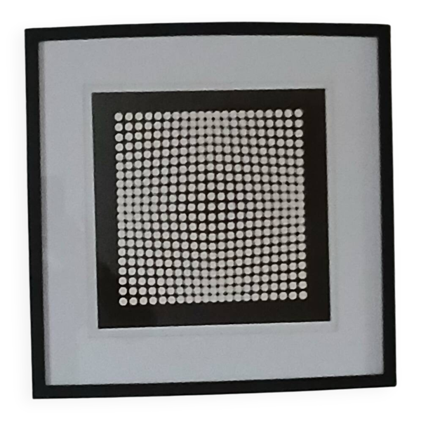 Sérigraphie cinétique ''Profonde'' d'après Victor Vasarely