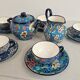 Complete tea/coffee service in Longwy enamel.
