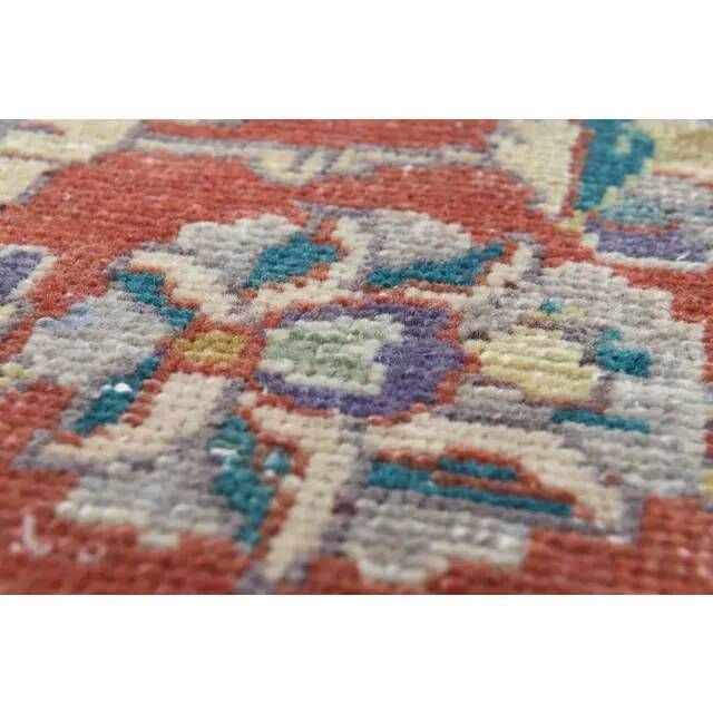 1970s Vintage Persian Handmade Wool Orange Oversized Area Rug 278x379