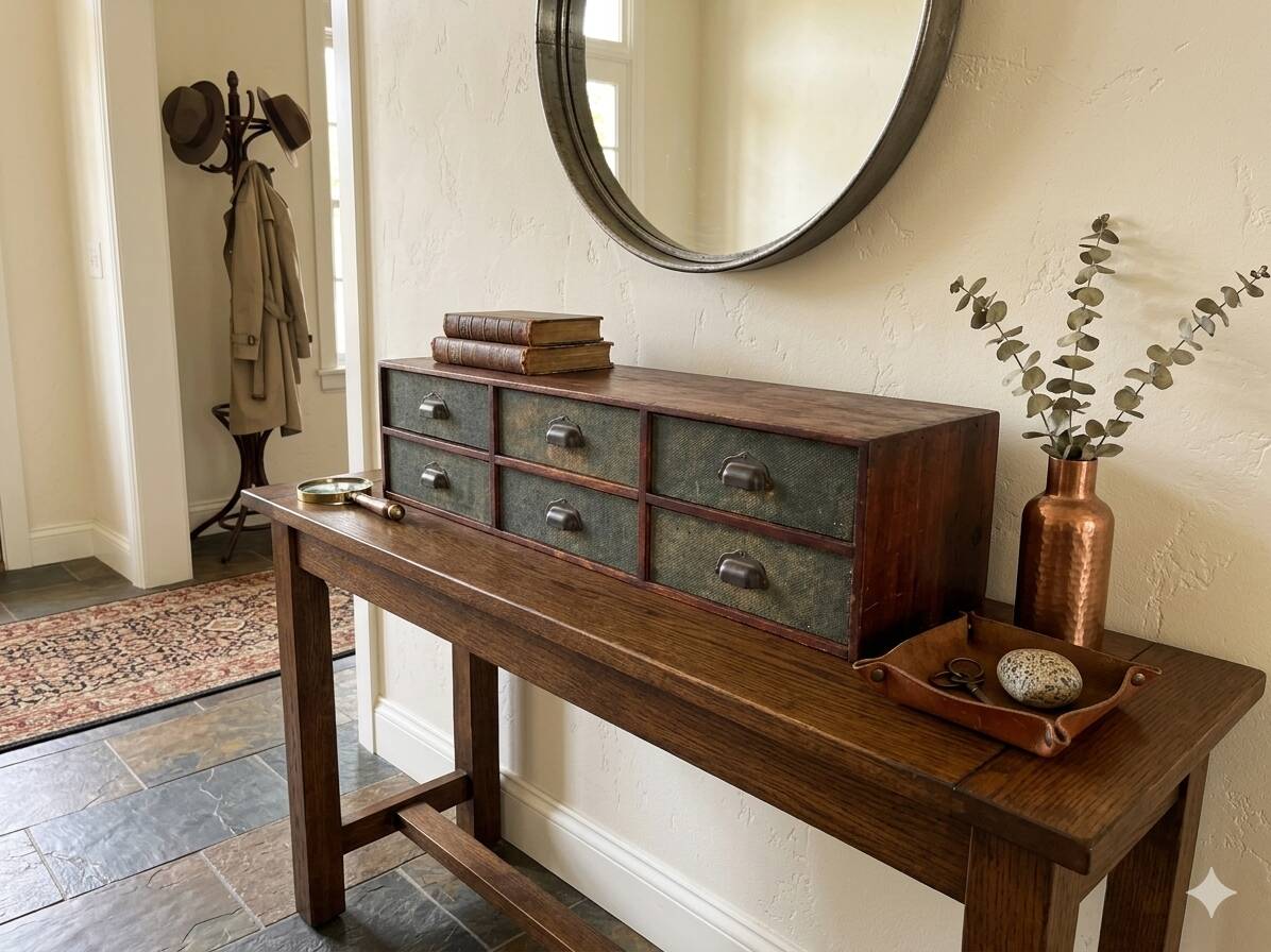 Antique workshop drawer unit from the 1920s.
