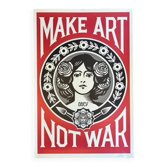 Shepard fairey (obey) - “make art not war” screen print