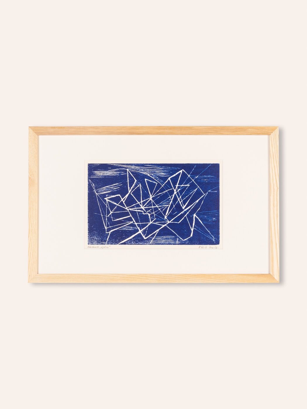 Netz, Wood Cut on Paper, 57 x 36 cm