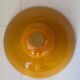1970s honey yellow opaline pendant light with leather hook