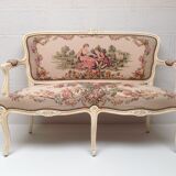 Canapé  tapisserie de style Louis XV