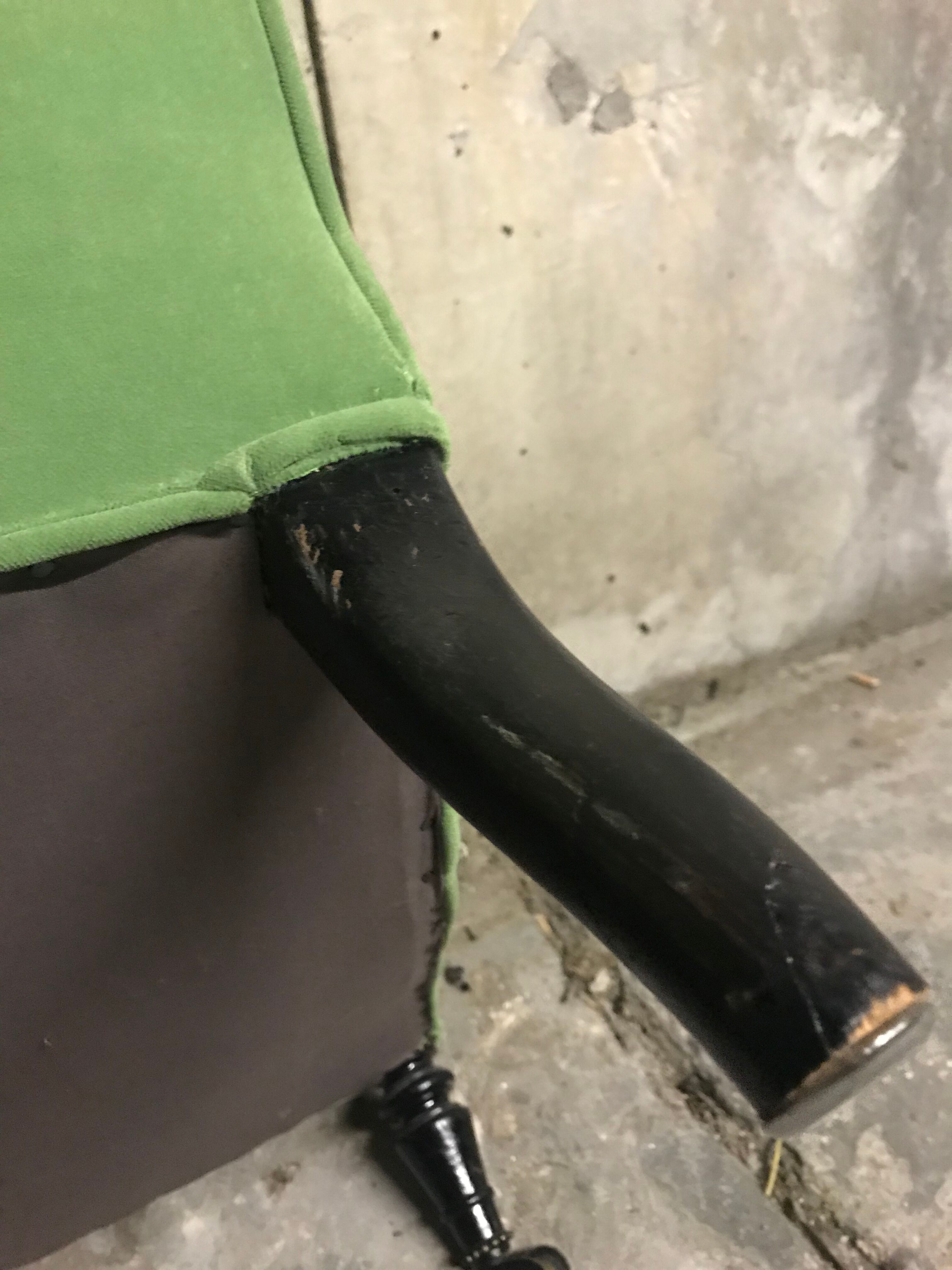 Fauteuil  Napoléon III vert