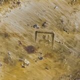 Brutalist leaf tray by David Marshall in bronze, 1970s