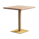 Solid walnut dining table on brass center base