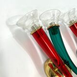 Vintage Pair of Murano glass sconces signed by VeArt, Italy 1970s