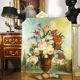 Peinture du XIXe " Bouquet de fleurs " de Boiserie
