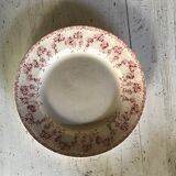 Round red dish Terre de Fer, Boulenger Choisy the King