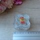 Old small square crystal box Anna Hütte