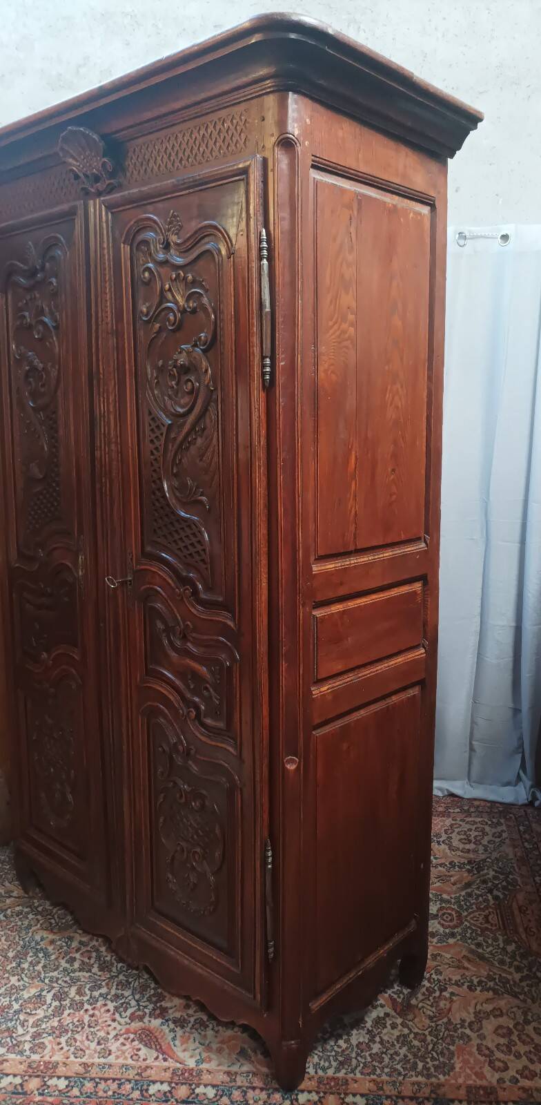 19th-century oak Renaissance wardrobe