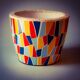 Ceramic vase decorated with modernist mosaic in trencadís style (Gaudí. Barcelona).
