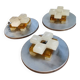 Set of 3 modernist glass ice appliques from Murano Poliarte 1970.