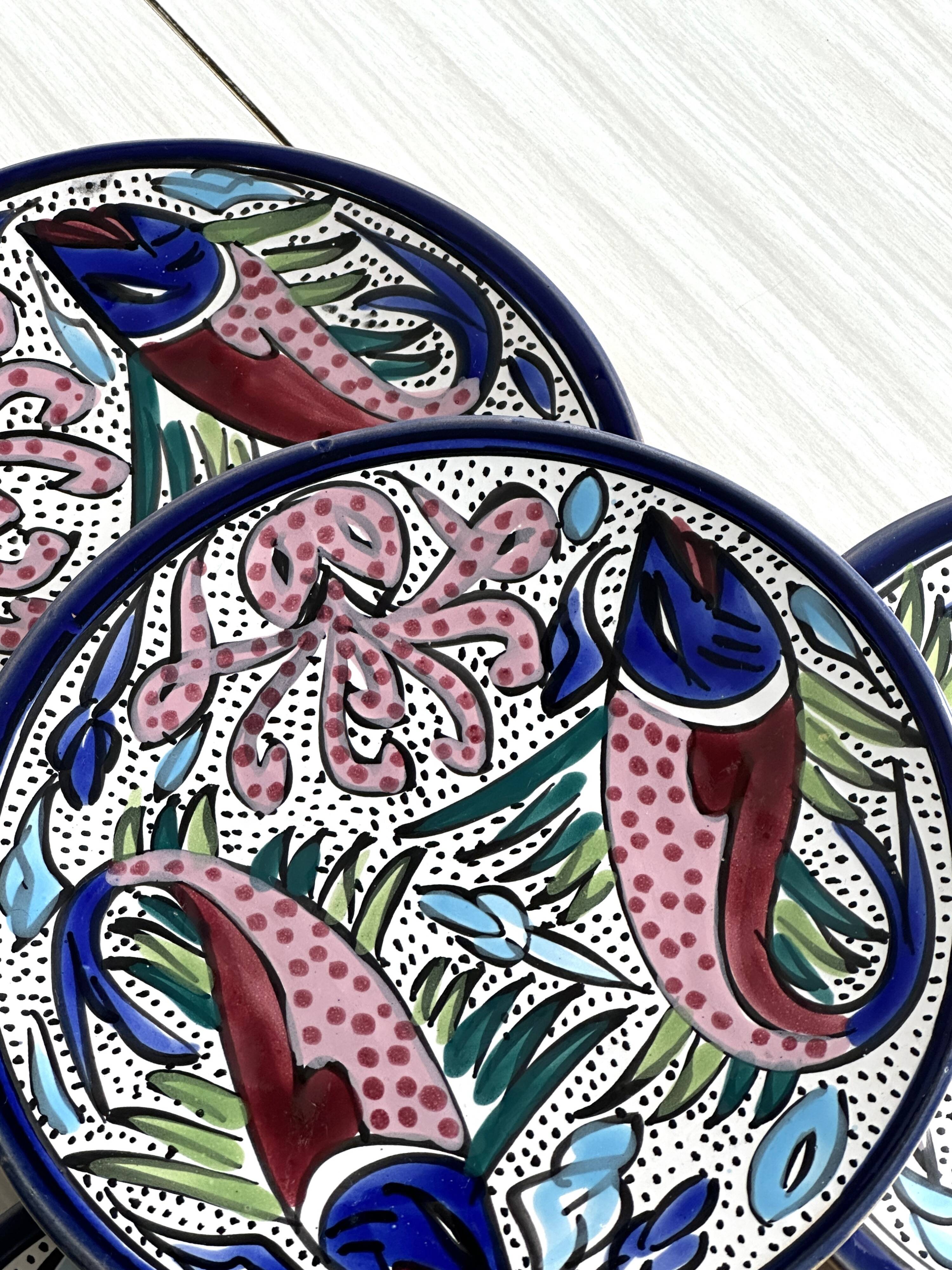 Colorful ceramic plates.