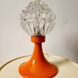 Vintage space age tafellamp uit de jaren 60 met lampenkap in glas