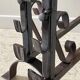 Pair of vintage steel brutalist andirons