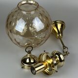 60s 70s ceiling lamp hanging lamp by Glashütte Limburg Germany Space Age