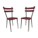 Pair of 50s metal and faux-leather chairs