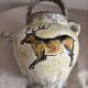 Vintage French Studio Ceramic Pitcher by Ghila – Lascaux Cave Art Styl