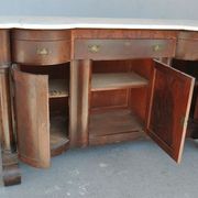 Credenza in mahogany door flame time XIX