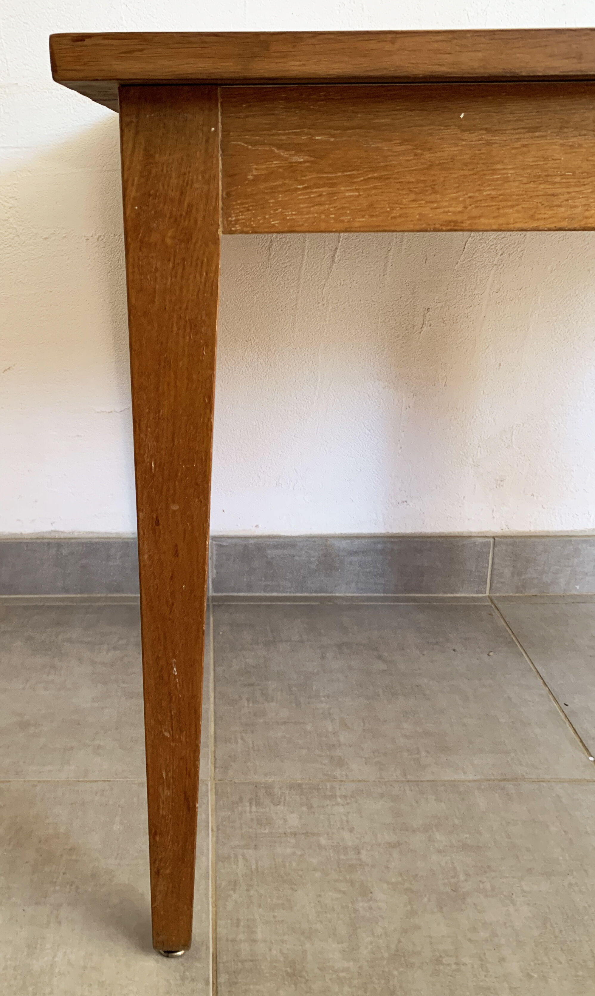 Table de ferme vintage ou bureau en bois massif