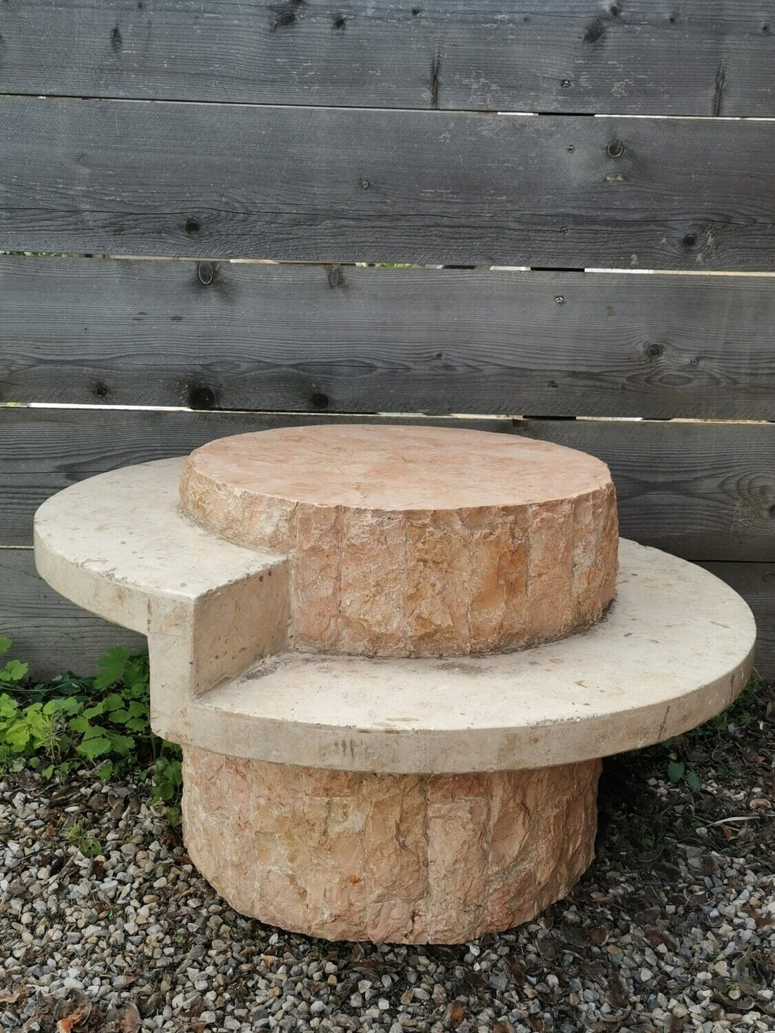 Table basse en pierre reconstituée vintage Selency