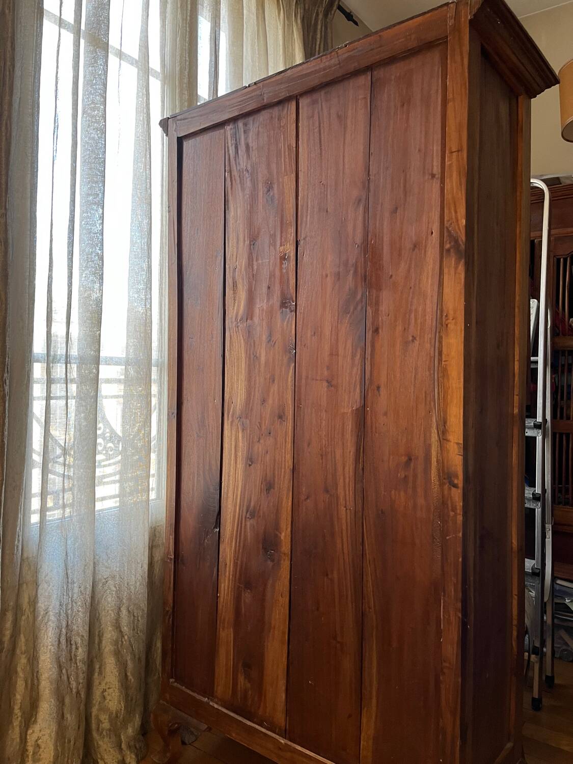 Wardrobe, storage unit with 2 doors and 16 drawers in teak