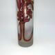 Vase glass scroll painted and gilded floral decoration art nouveau inspiration