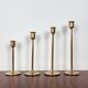 Scandinavian brass candle holders