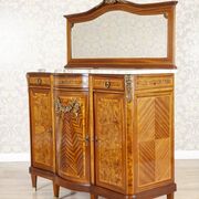 French Mahogany Buffet with Mirror, Late 19th Century