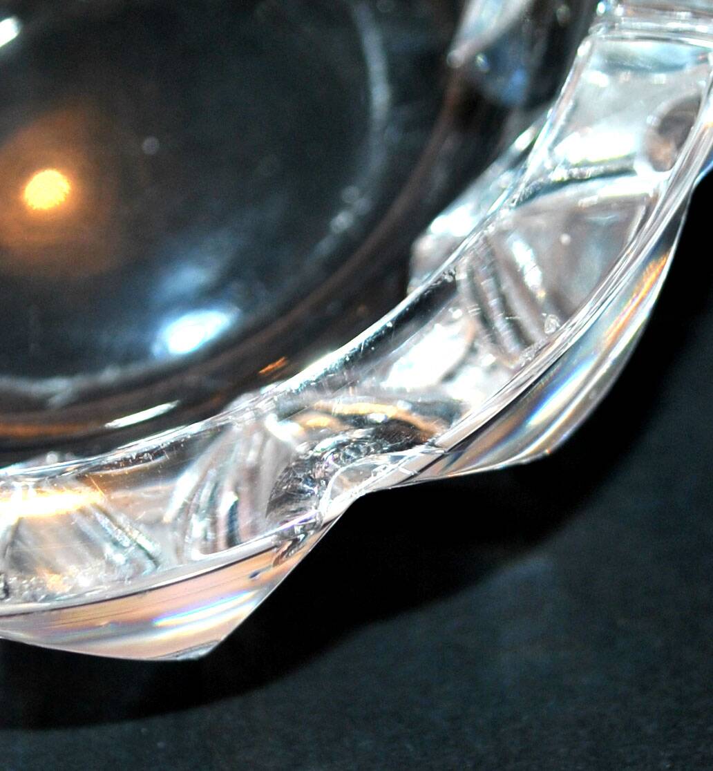 Saint-Louis crystal ashtray 10x4cm